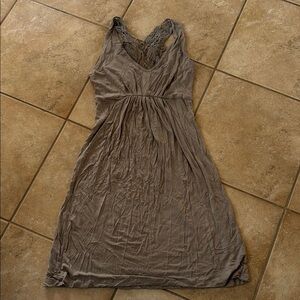 INC International Concepts Tan Sleeveless V-Neck Sundress